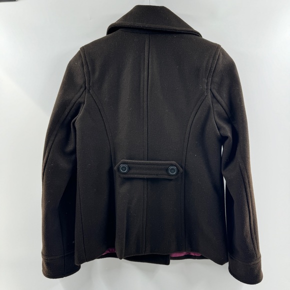 Old Navy Early 2000s Deep Brown Wool Pea Coat Size Small NWT - Picture 5 of 8